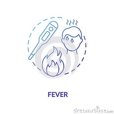 Fever concept icon Vector Illustration
