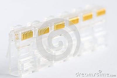 Few network connectors Stock Photo