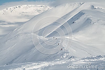 Khibiny in winter Stock Photo