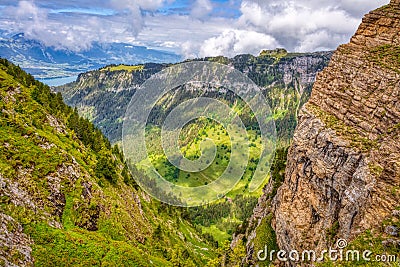 A few summer hiking impressions from the famous Niederhorn region in the Swiss Alps Stock Photo