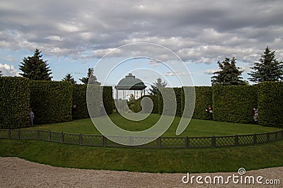 The Green Theatre in RundÄle Palace garden, Latvia Editorial Stock Photo