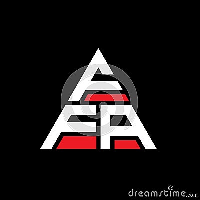 FFA triangle letter logo design with triangle shape. FFA triangle logo design monogram. FFA triangle vector logo template with red Vector Illustration