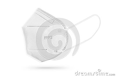 FFP2 Face mask isolated on white background Stock Photo