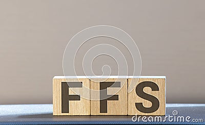 FFS, acronym, internet slang or text speak, used to express surprise or horror Stock Photo