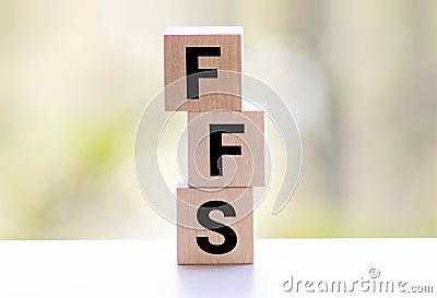 FFS, acronym, internet slang or text speak, used to express surprise or horror Stock Photo