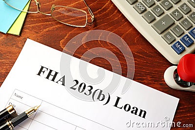 FHA 203b loan policy. Stock Photo