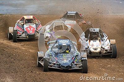 FIA European Autocross Championship and Italian Championship AX Editorial Stock Photo