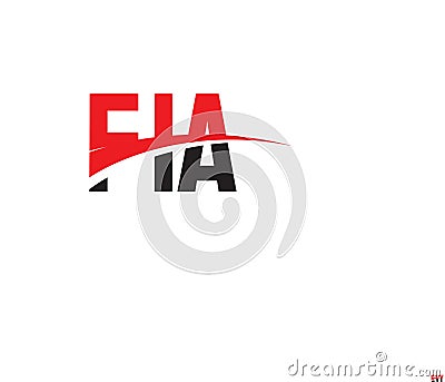 FIA Letter Initial Logo Design Vector Illustration Vector Illustration