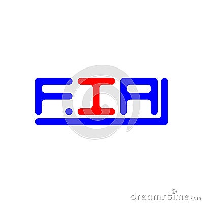 FIA letter logo creative design with vector graphic, FIA Vector Illustration