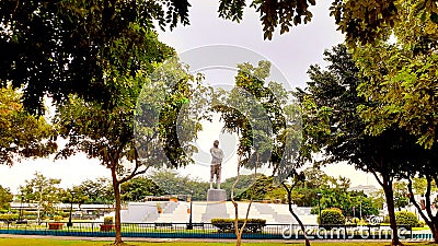 The giant 40-ft bronze statue of muslim hero Lapu-lapu in Luneta Stock Photo