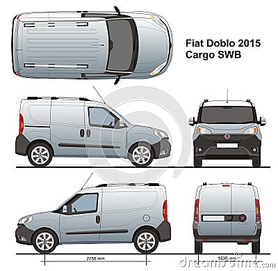 Fiat Doblo Cargo SWB 2015 Editorial Stock Photo