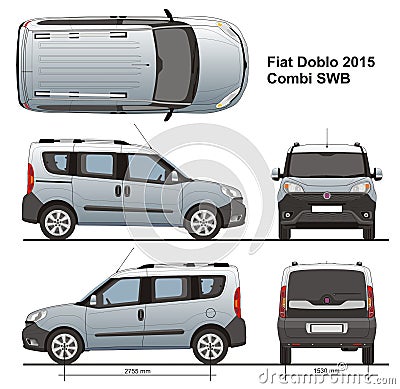 Fiat Doblo Combi LWB 2015 Editorial Stock Photo