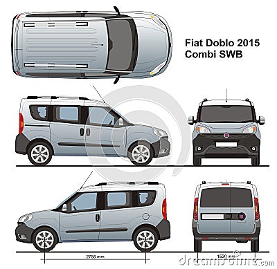 Fiat Doblo Combi SWB 2015 Editorial Stock Photo