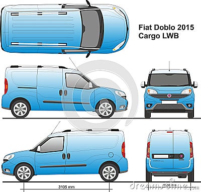 Fiat Doblo Maxi Cargo 2015 Editorial Stock Photo