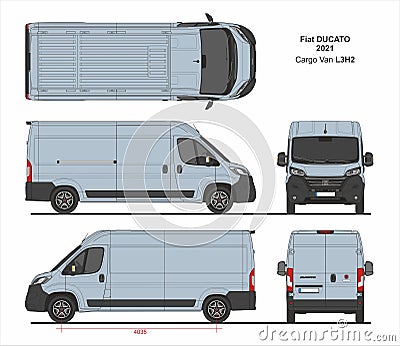 Fiat Ducato Cargo Delivery Van L3H2 2021 Editorial Stock Photo