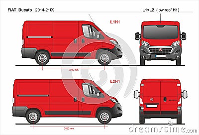 Fiat Ducato Cargo Delivery Van L1H1 and L2H1 2014-2019 Editorial Stock Photo