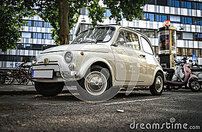 The Fiat 500 small city car Editorial Stock Photo