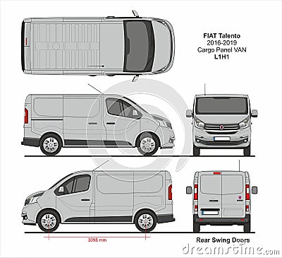 Fiat Talento Cargo Panel Van L1H1 2016-2019 Editorial Stock Photo