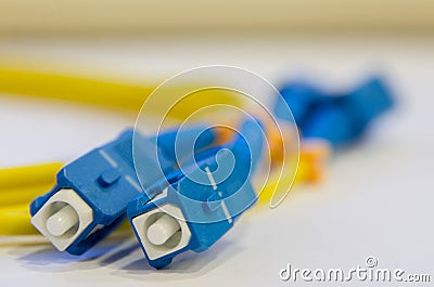 Fiber optic cable Stock Photo