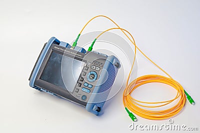 Fiber optic cable for fast internet Stock Photo