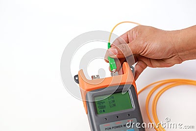 Fiber optic cable for fast internet Stock Photo