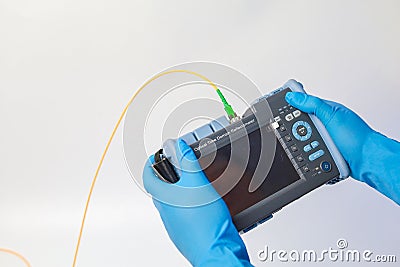 Fiber optic cable for fast internet Stock Photo