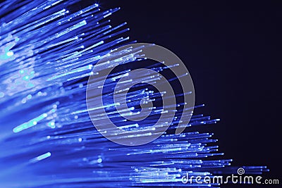 Fiber optic technology Stock Photo