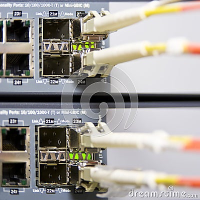 Fiber optics Stock Photo