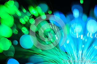 Fiber optics lights abstract Stock Photo