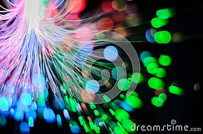 Fiber optics lights abstract Stock Photo