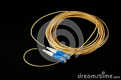 Fiber patch cord Stock Photo