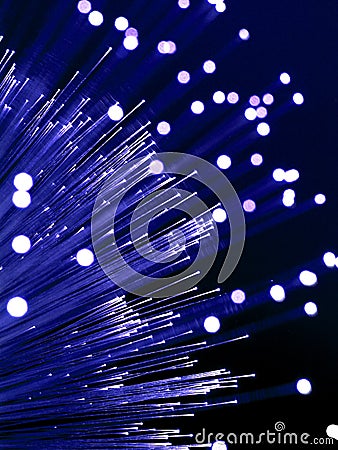 Fibre fiber optic lamp Stock Photo