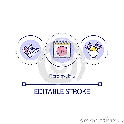 Fibromyalgia concept icon Vector Illustration