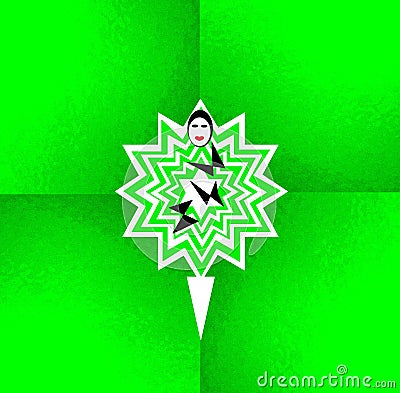 Fictional character Mister Pierrot Snowflake Stock Photo