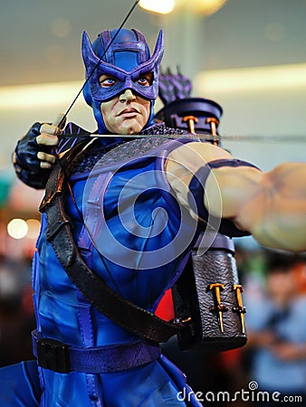 Fictional character superhero Hawkeye Editorial Stock Photo