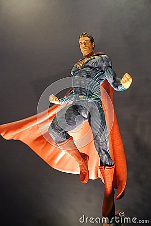 Fictional Character of Superman action figures from DC movies and comic. Editorial Stock Photo