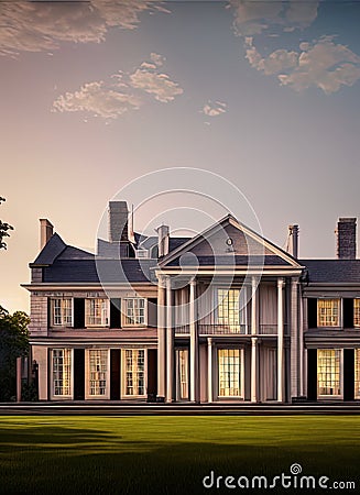 Fictional Mansion in Derby, Derby, United Kingdom. Stock Photo