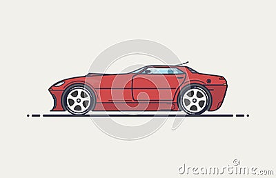 Fictional sport car Vector Illustration