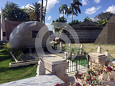 Fidel Castro grave at Santa Ifigenia cemetery in Santiago, Cuba Editorial Stock Photo