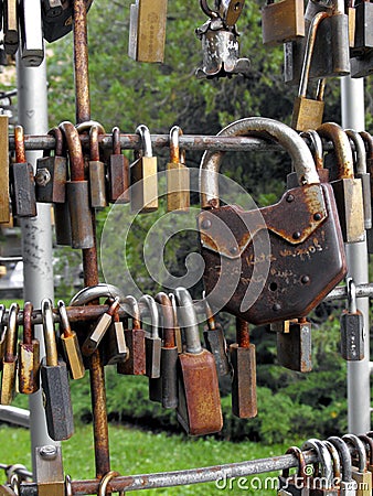 Fidelity padlocks. Stock Photo