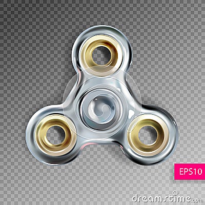 Fidget finger hand spinner antistress toy Vector Illustration