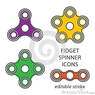 Fidget hand spinner Vector Illustration