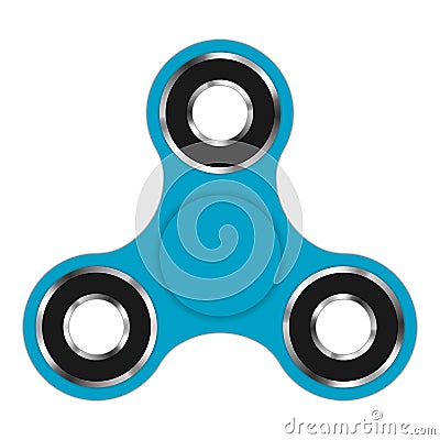 Fidget hand spinner toy for increased focus, stress relief. Relaxation device. Vector Illustration