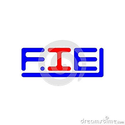 FIE letter logo creative design with vector graphic, FIE simple and modern logo Vector Illustration