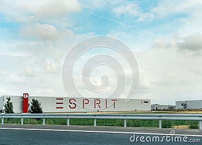 Fiege Logistik GmbH and Esprit clothing factory logistic center Editorial Stock Photo