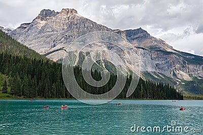 Emerald lake, Yoho National Park, British Columbia, Canada Editorial Stock Photo