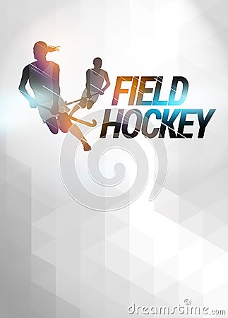 Field hockey background Stock Photo