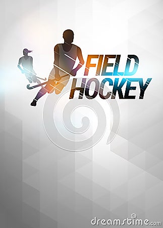 Field hockey background Stock Photo