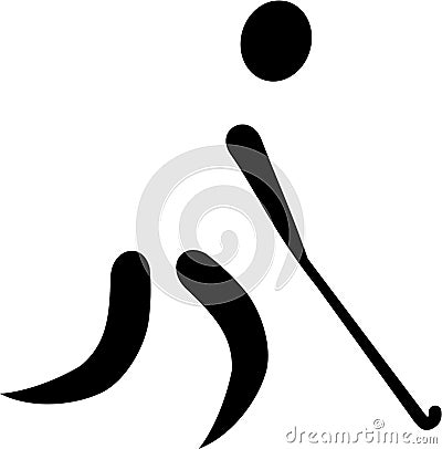 Field Hockey Icon Vector Illustration