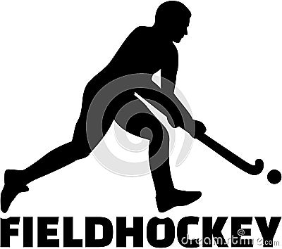 Field Hockey player Vector Illustration